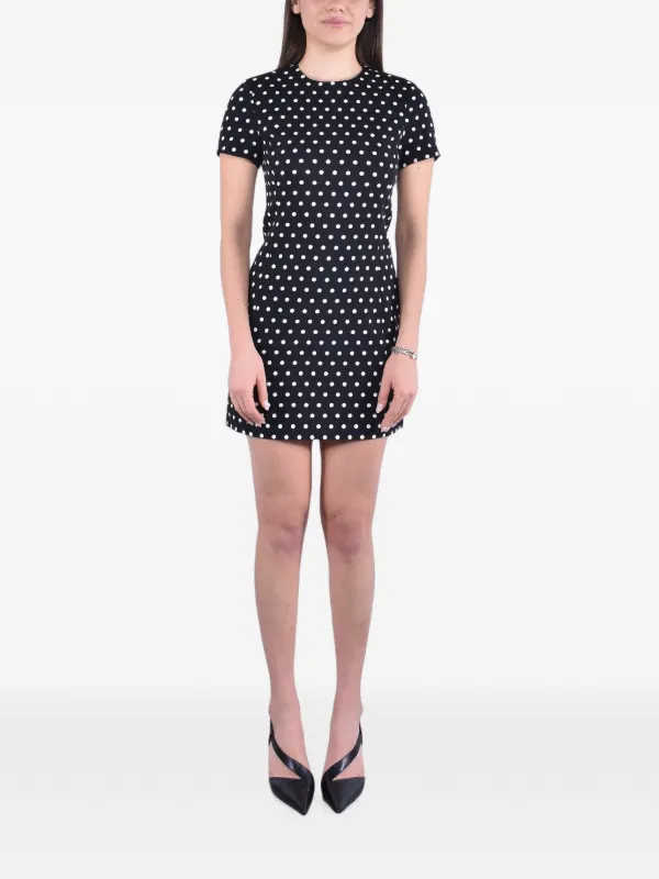 michael kors black and white polka dot dress polka-dot Shift Mini | Imported. continuity-baby Monse lace-trimmed Asymmetric Dress Cut:junior