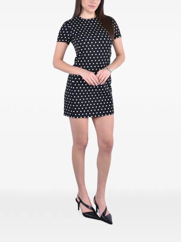 Michael Kors polka-dot Shift Mini Dress | Black