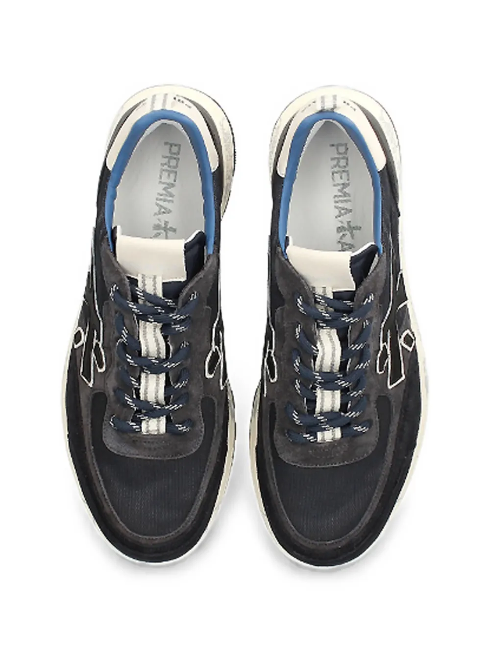 Premiata Nous panelled sneakers Blauw
