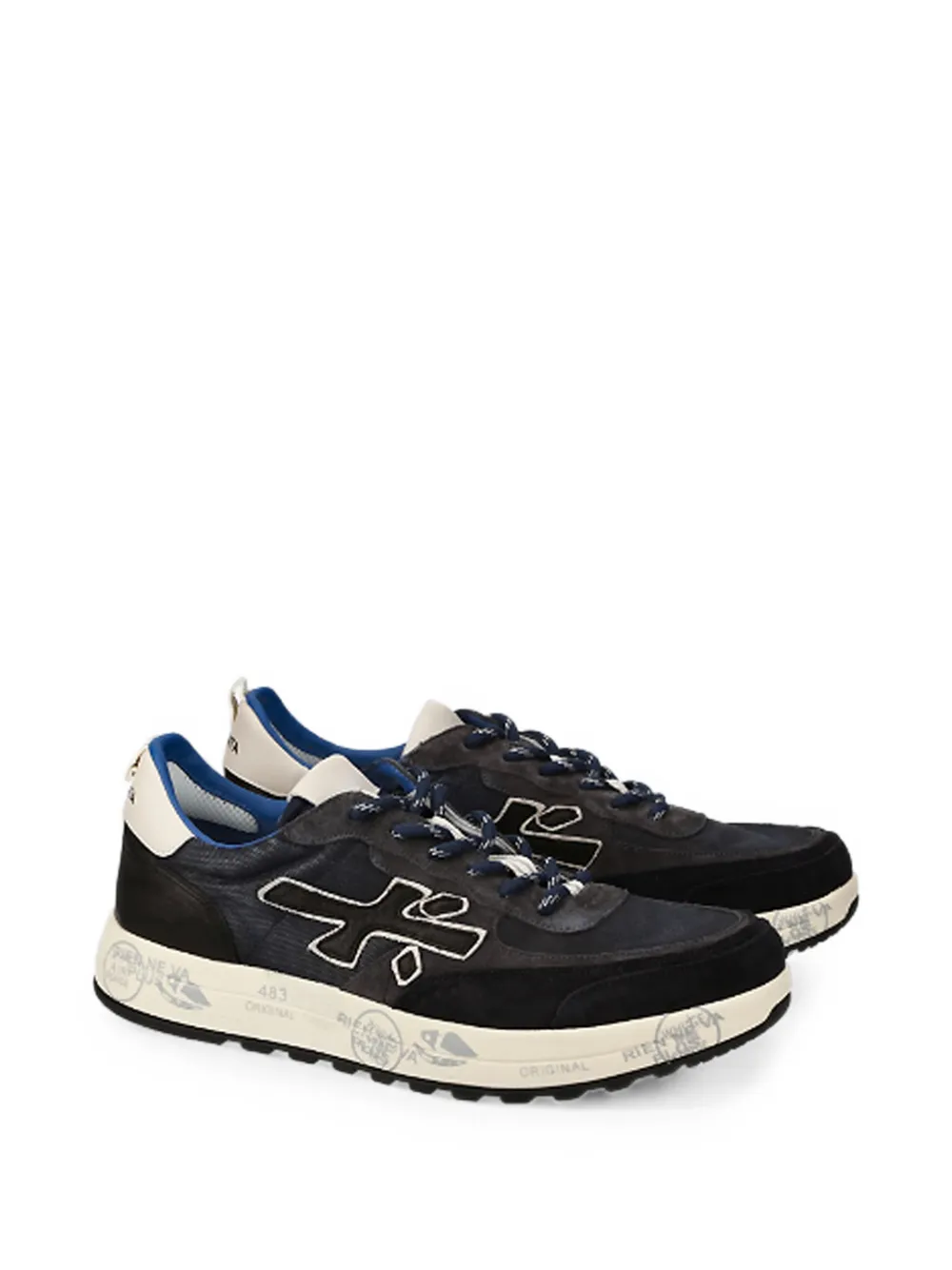 Premiata Nous panelled sneakers Blauw