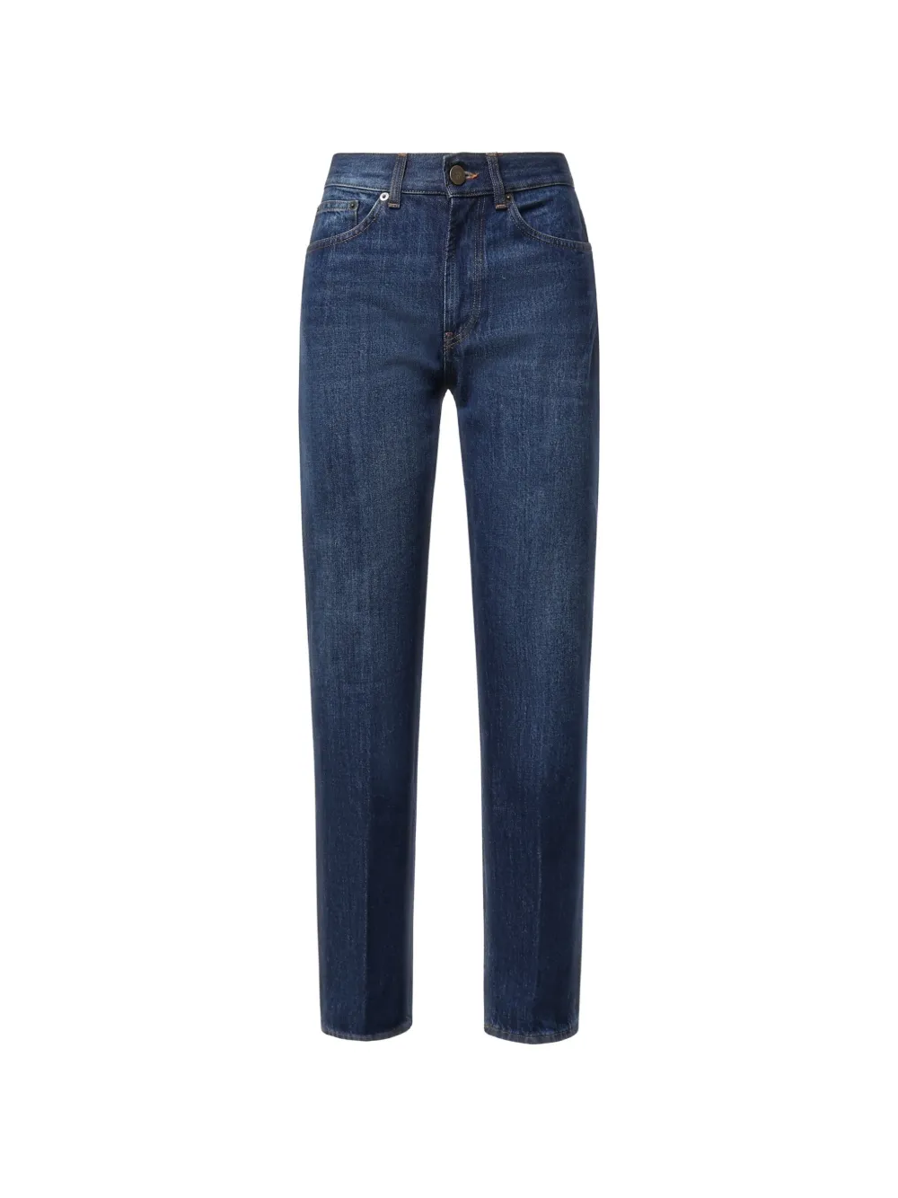 DONDUP logo-patch straight-leg jeans - Blu