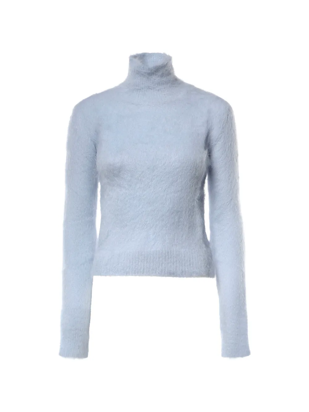 Dondup Brushed-effect Roll-neck Sweater In Blue