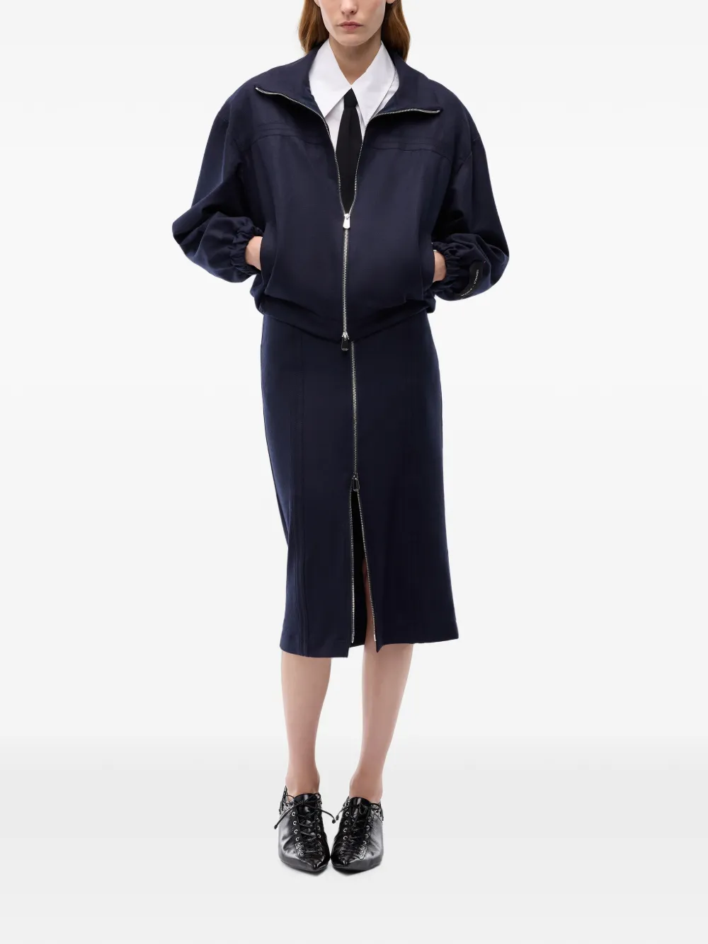 PINKO Jas met trechterhals en rits Blauw