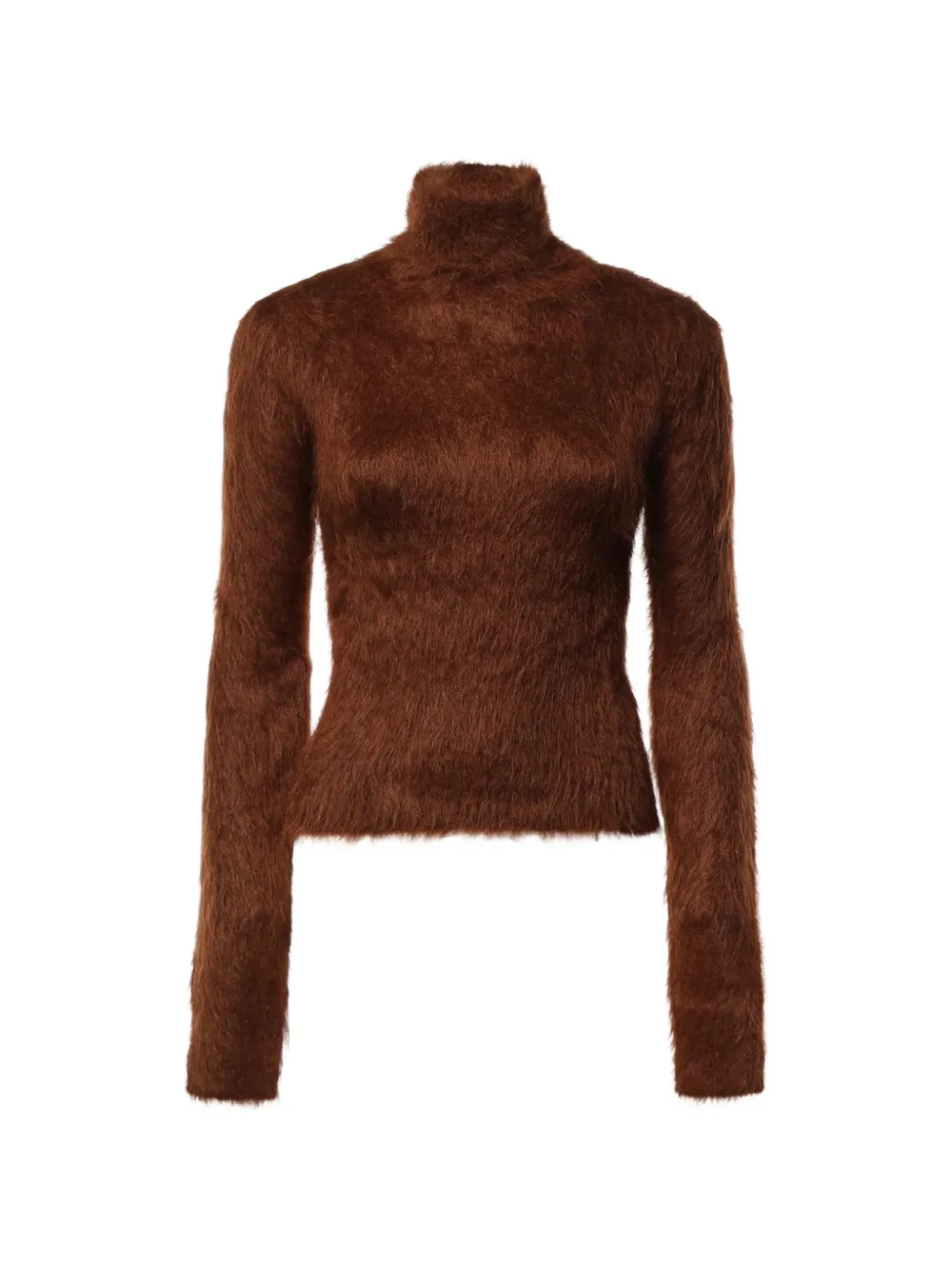 DONDUP brushed-effect roll-neck sweater - Marrone