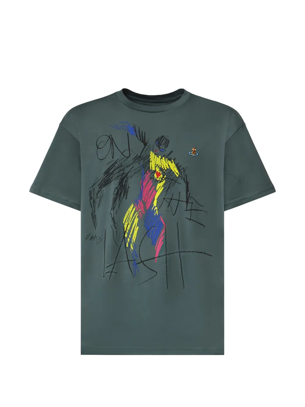 Vivienne Westwood graphic-print Orb-embroidered T-shirt - Grün