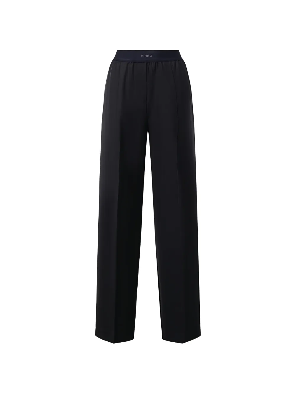PINKO herringbone-pattern wide-leg trousers - Black