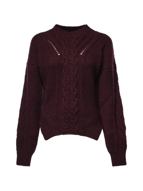 DONDUP cable-knit pointelle-trim sweater
