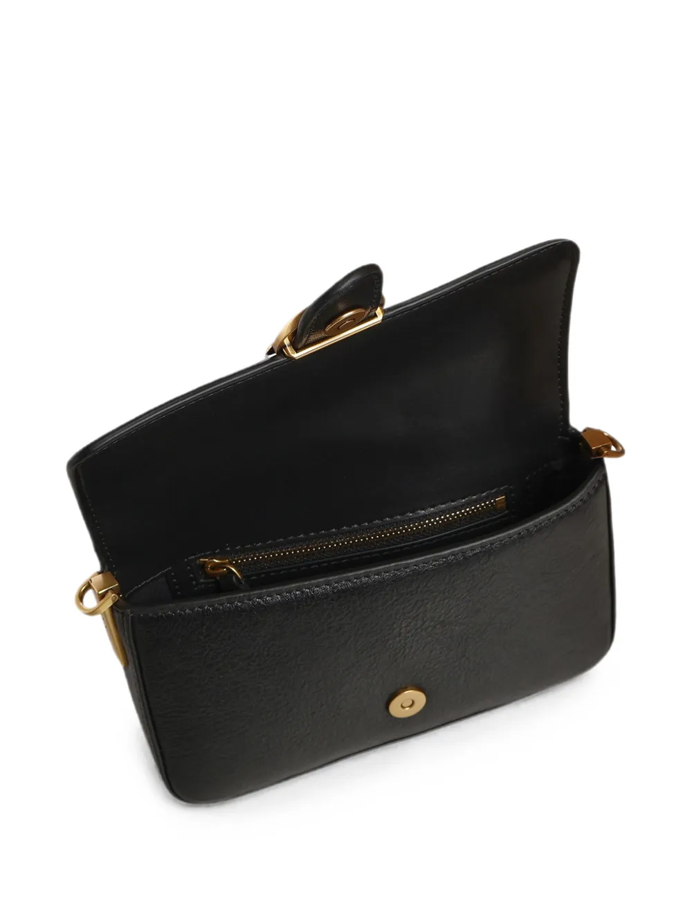 PINKO Baby Love Bag leren crossbodytas Zwart