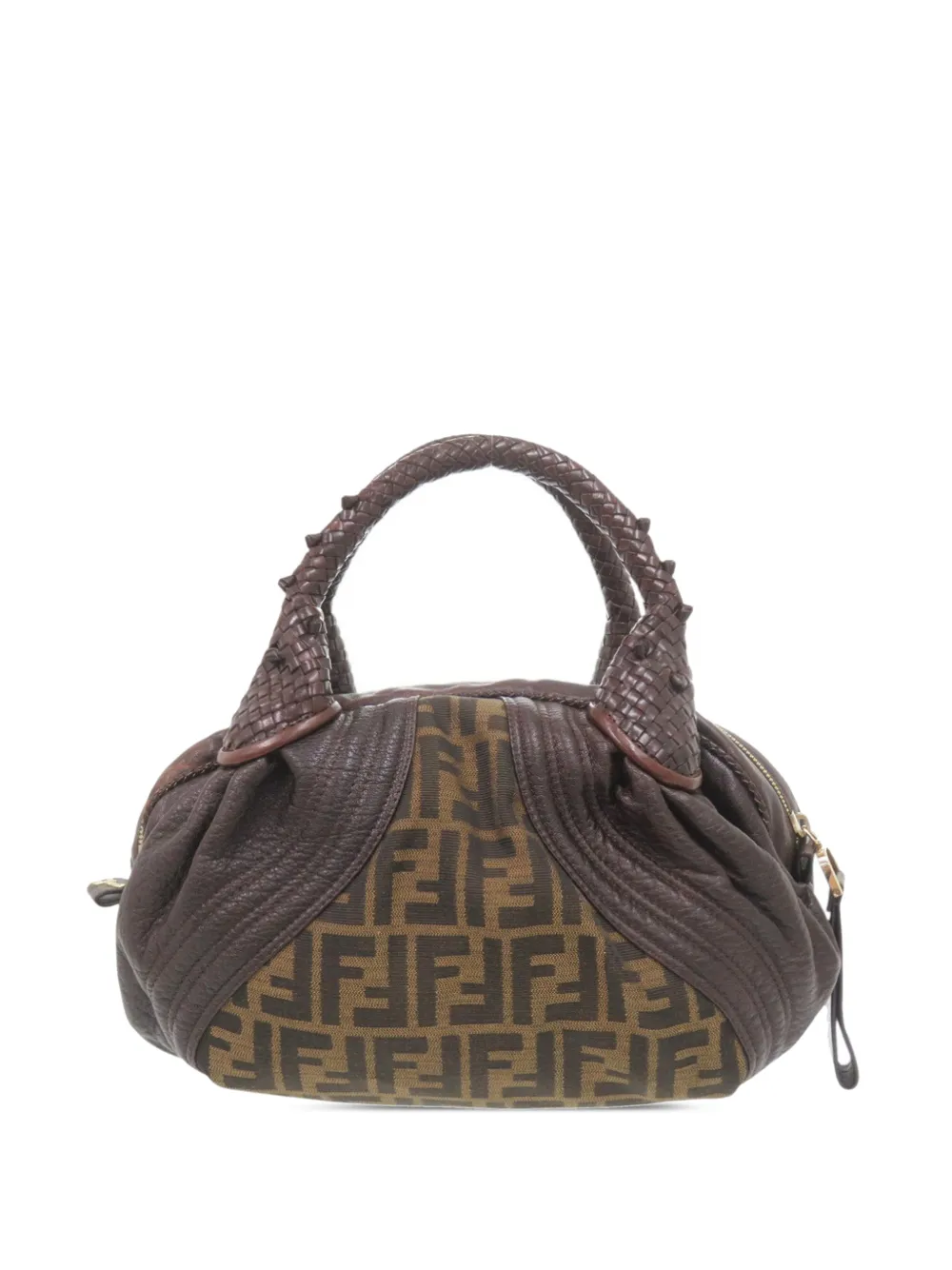 Fendi Pre-Owned Borsa a mano Spy mini in tela con motivo Zucca e pelle 2000-2010 - Marrone