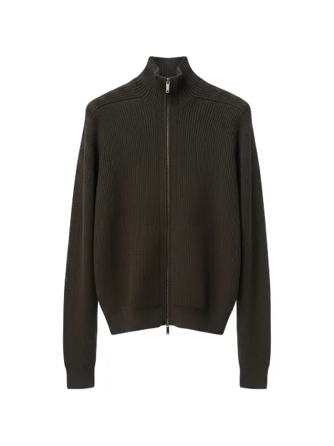 Emporio Armani ribbed-knit zip-up cardigan