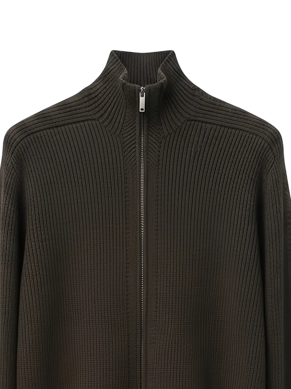 Emporio Armani Ribgebreid vest Bruin
