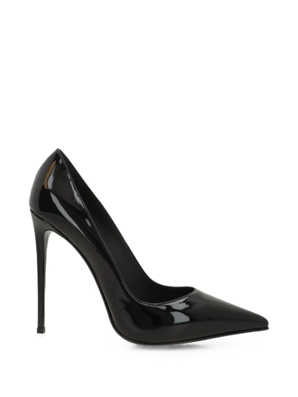 Le Silla pointed-toe patent-finish pumps Zwart