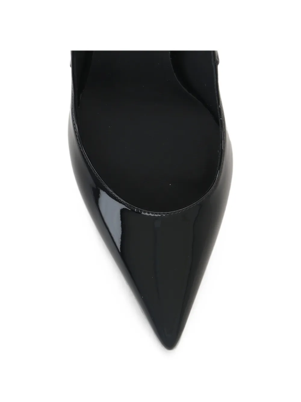 Le Silla pointed-toe patent-finish pumps Zwart