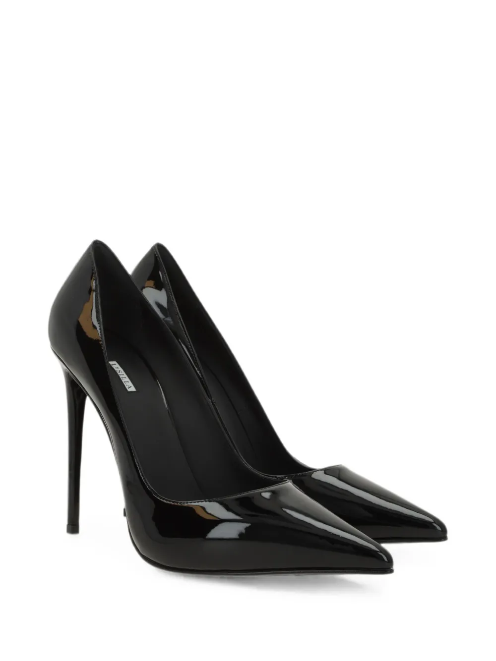 Le Silla pointed-toe patent-finish pumps Zwart