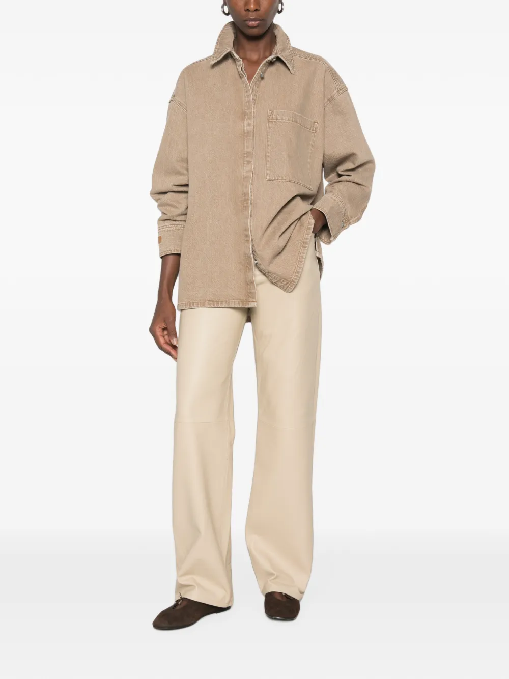By Malene Birger Denim blouse Beige