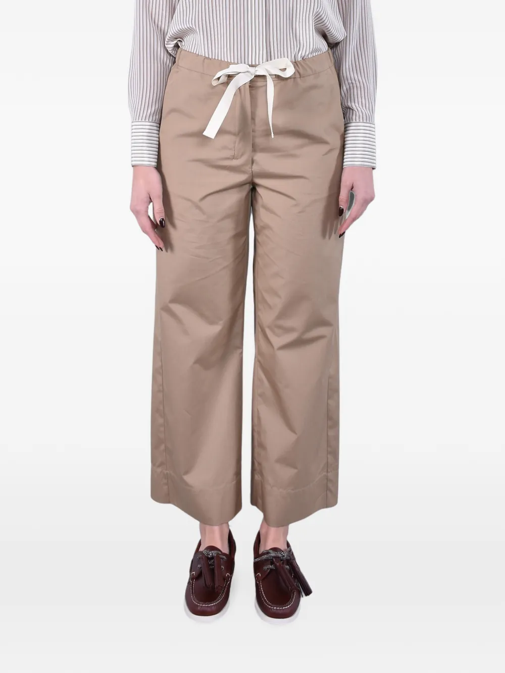 'S Max Mara drawstring straight-leg trousers - Toni neutri