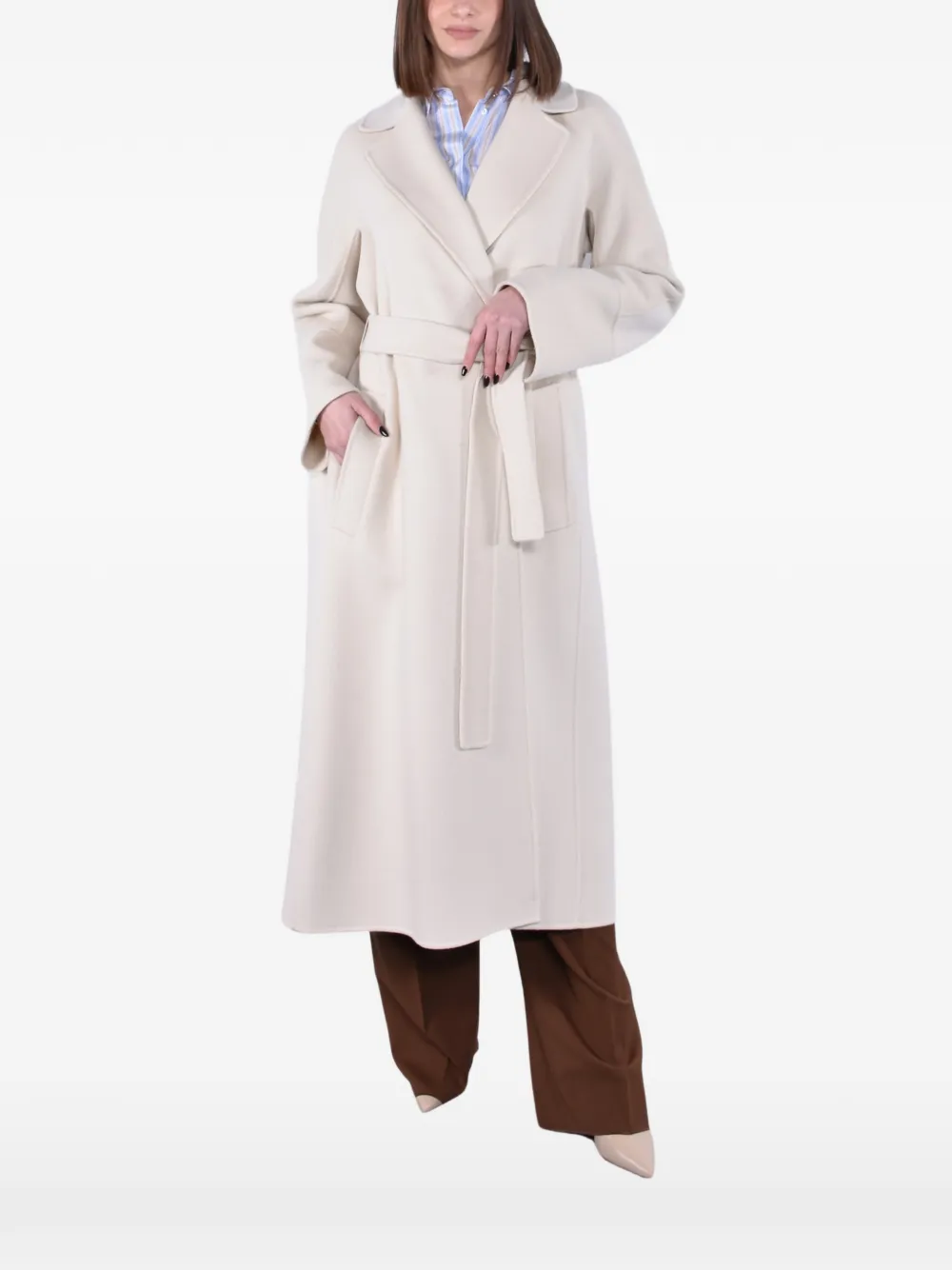 'S Max Mara Jas met ceintuur Beige