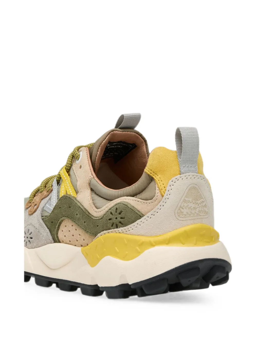 FLOWER MOUNTAIN Yamano 3 suede-panelled sneakers Groen