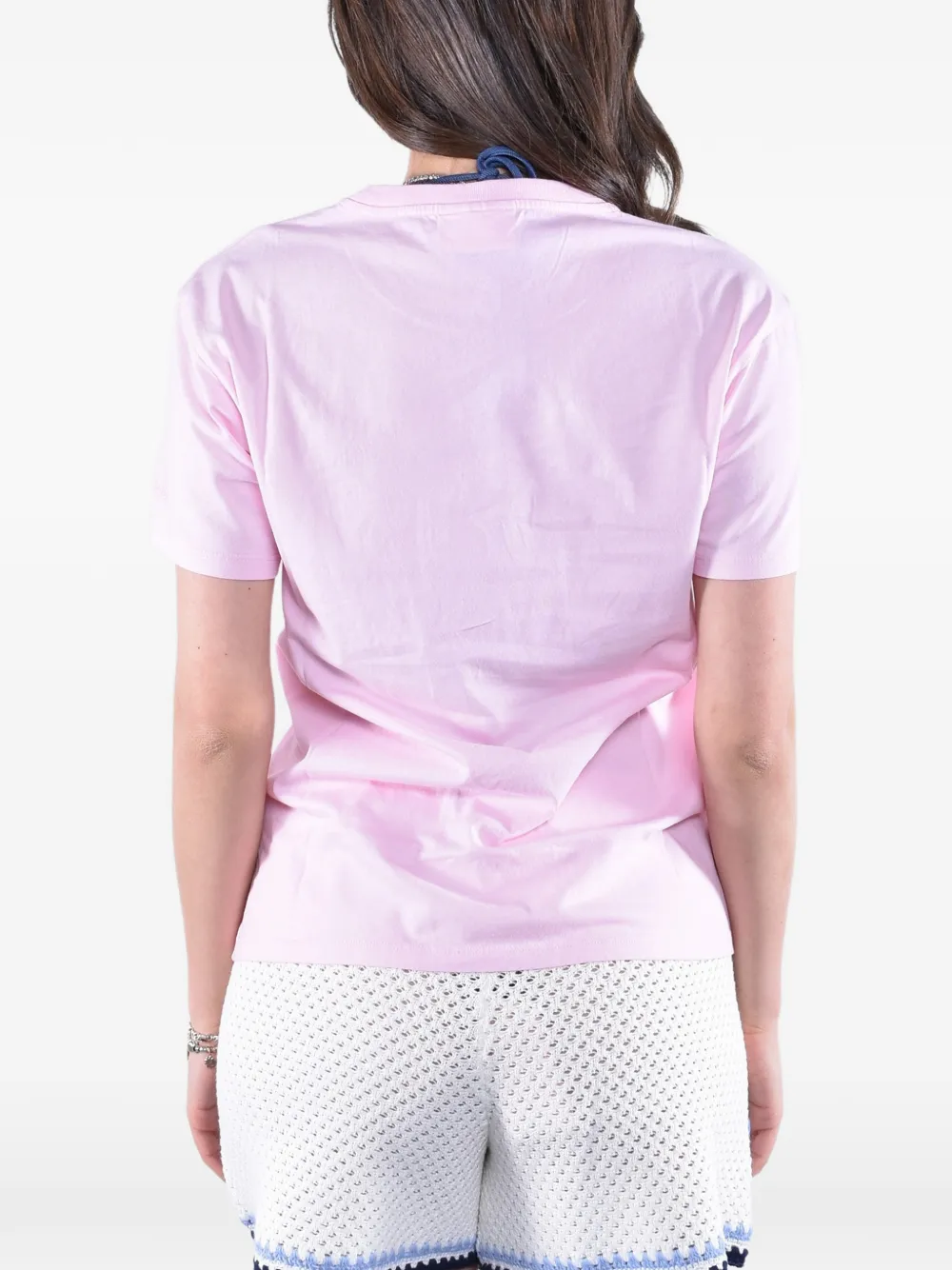 MC2 Saint Barth T-shirt met geborduurde tekst Roze