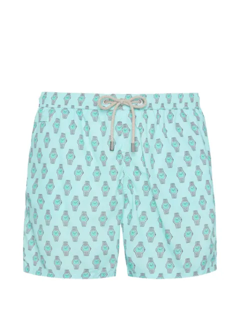 MC2 Saint Barth Lighting Badeshorts mit Uhren-Print