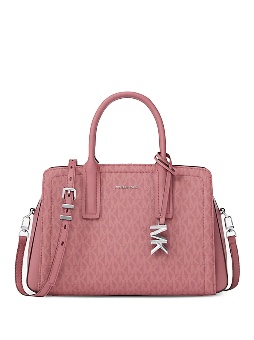 Michael Kors logo-print calf leather-trim tote bag - Rosa