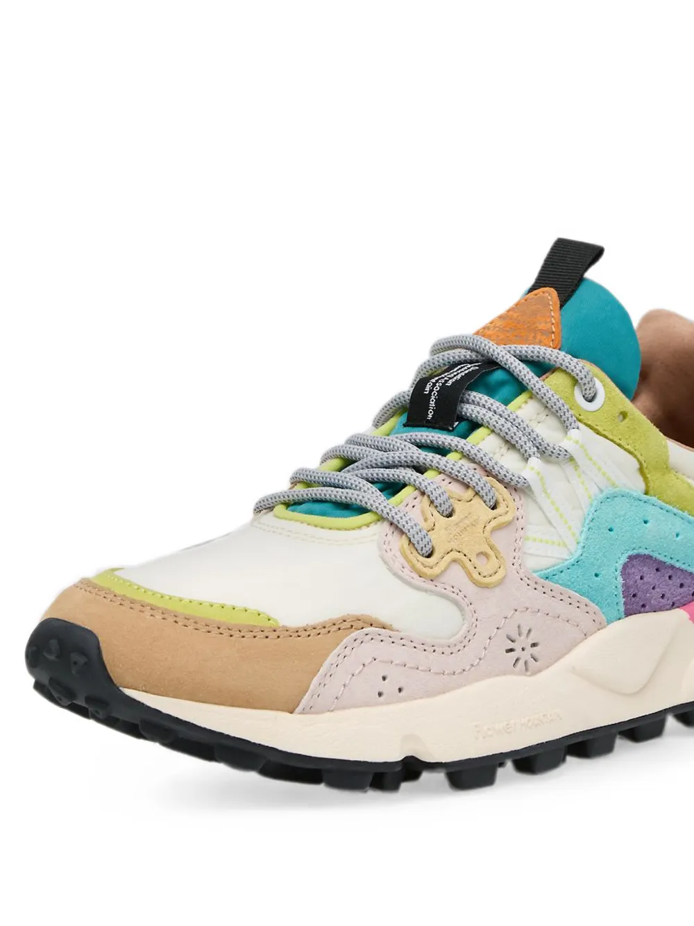 FLOWER MOUNTAIN Yamano 3 suede-panel sneakers Beige