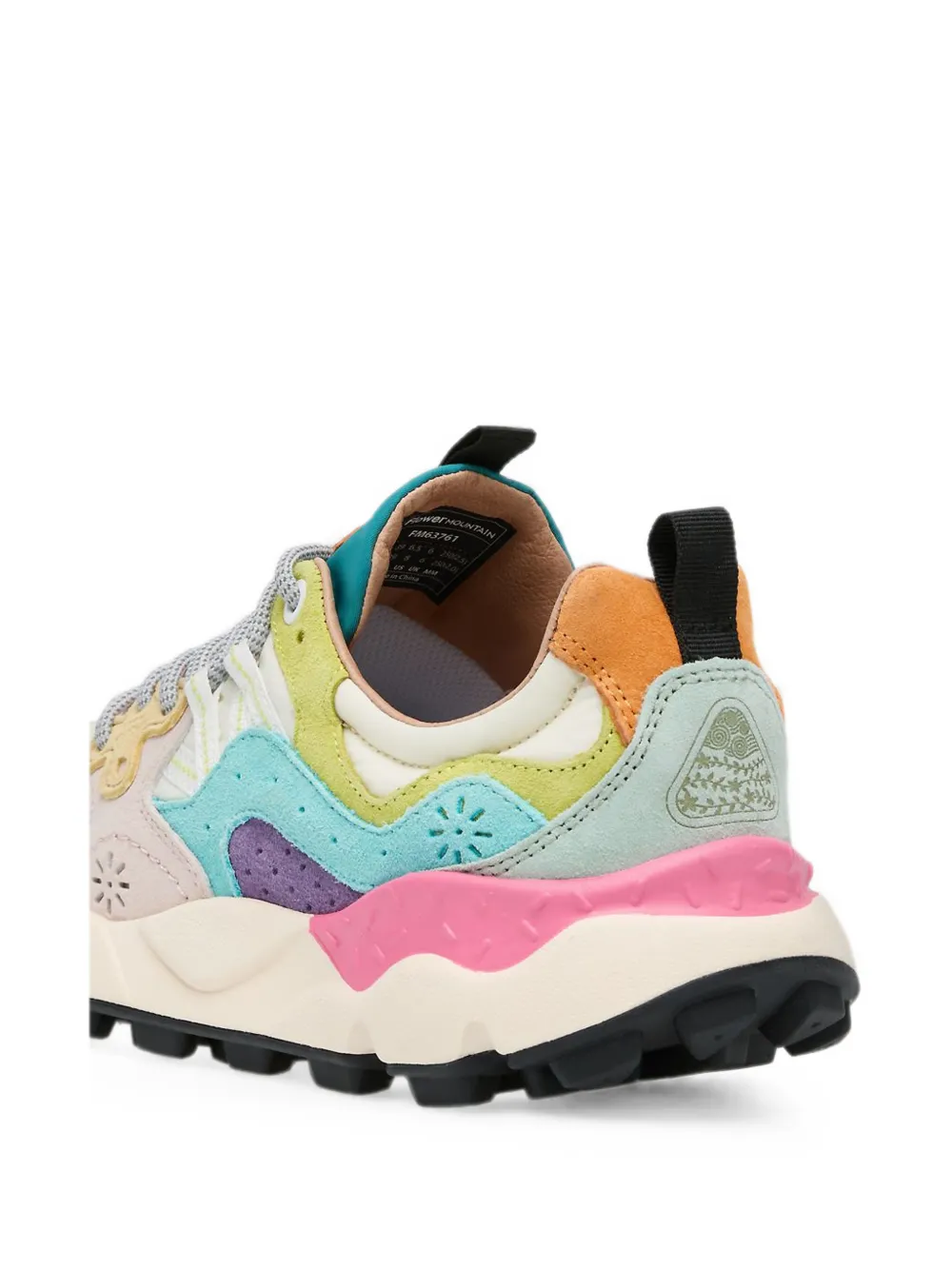 FLOWER MOUNTAIN Yamano 3 suede-panel sneakers Beige