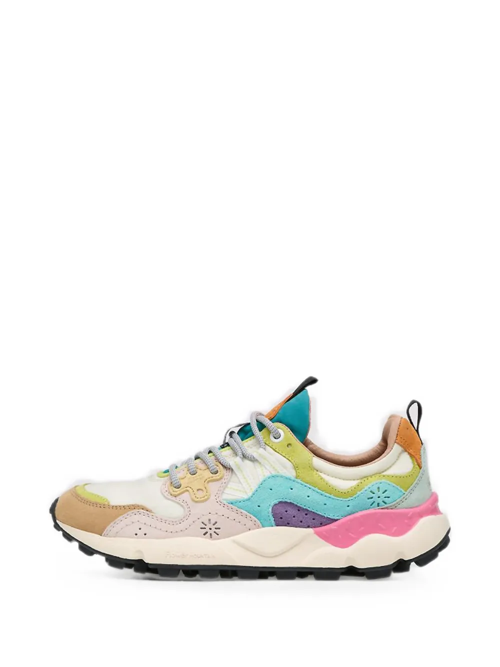 FLOWER MOUNTAIN Yamano 3 suede-panel sneakers Beige
