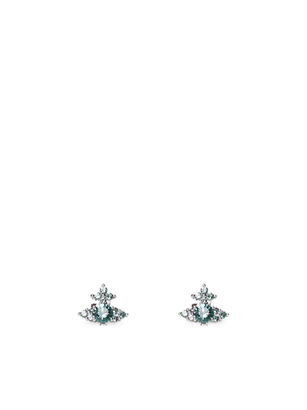 Vivienne Westwood Orb crystal-embellishment earrings - Silber