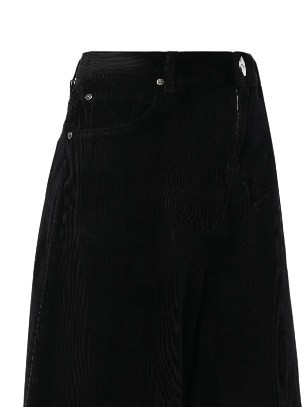 PINKO Ribfluwelen broek met wijde pijpen Zwart