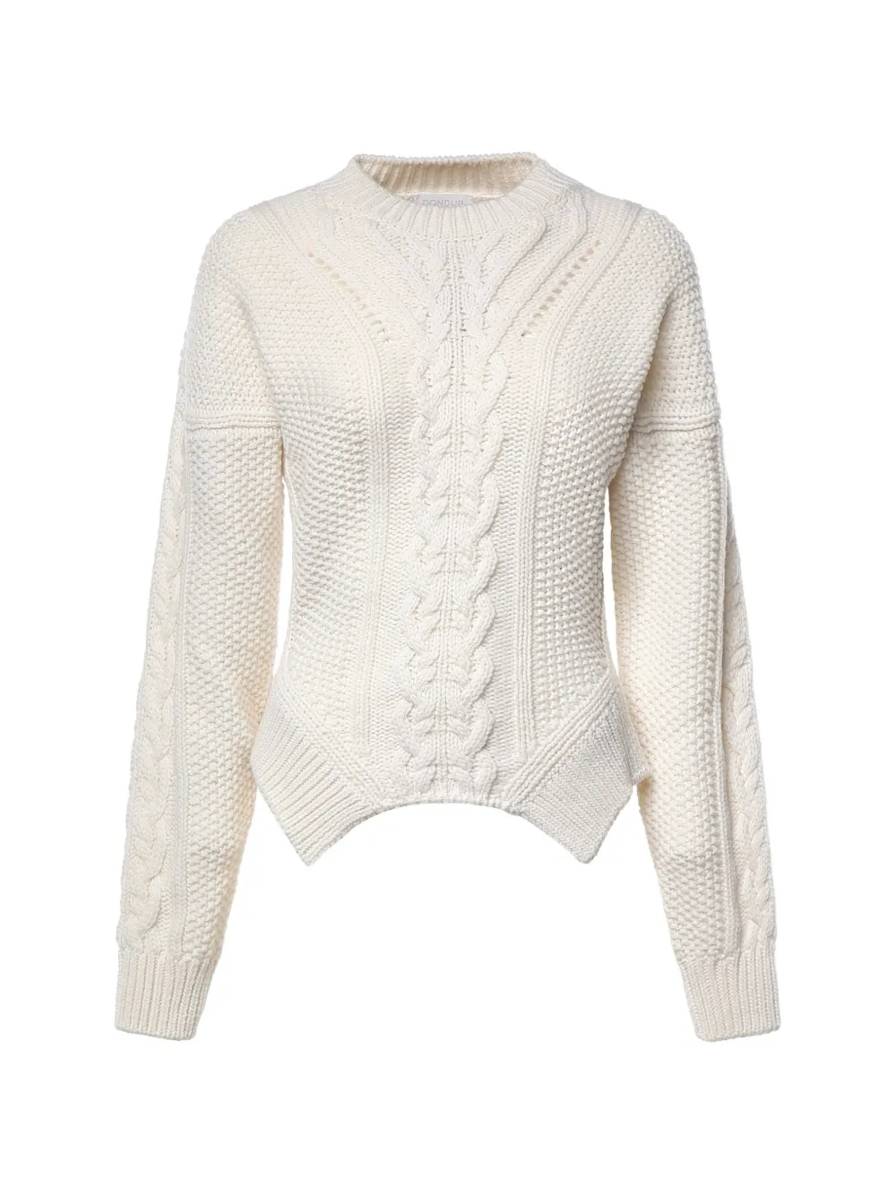 DONDUP cable-knit drop-shoulder sweater - Weiß