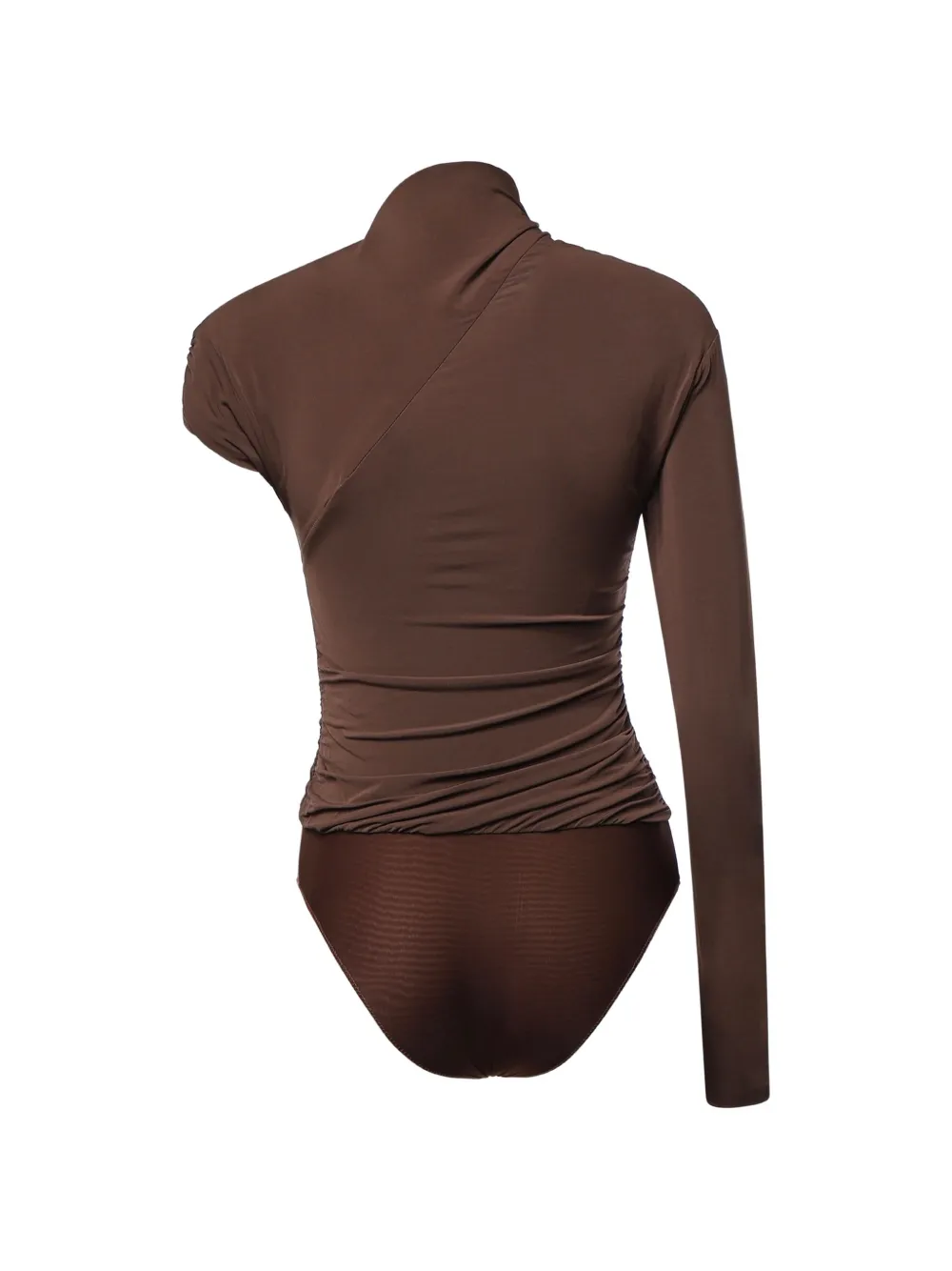 PINKO Asymmetrische body met ruches Bruin