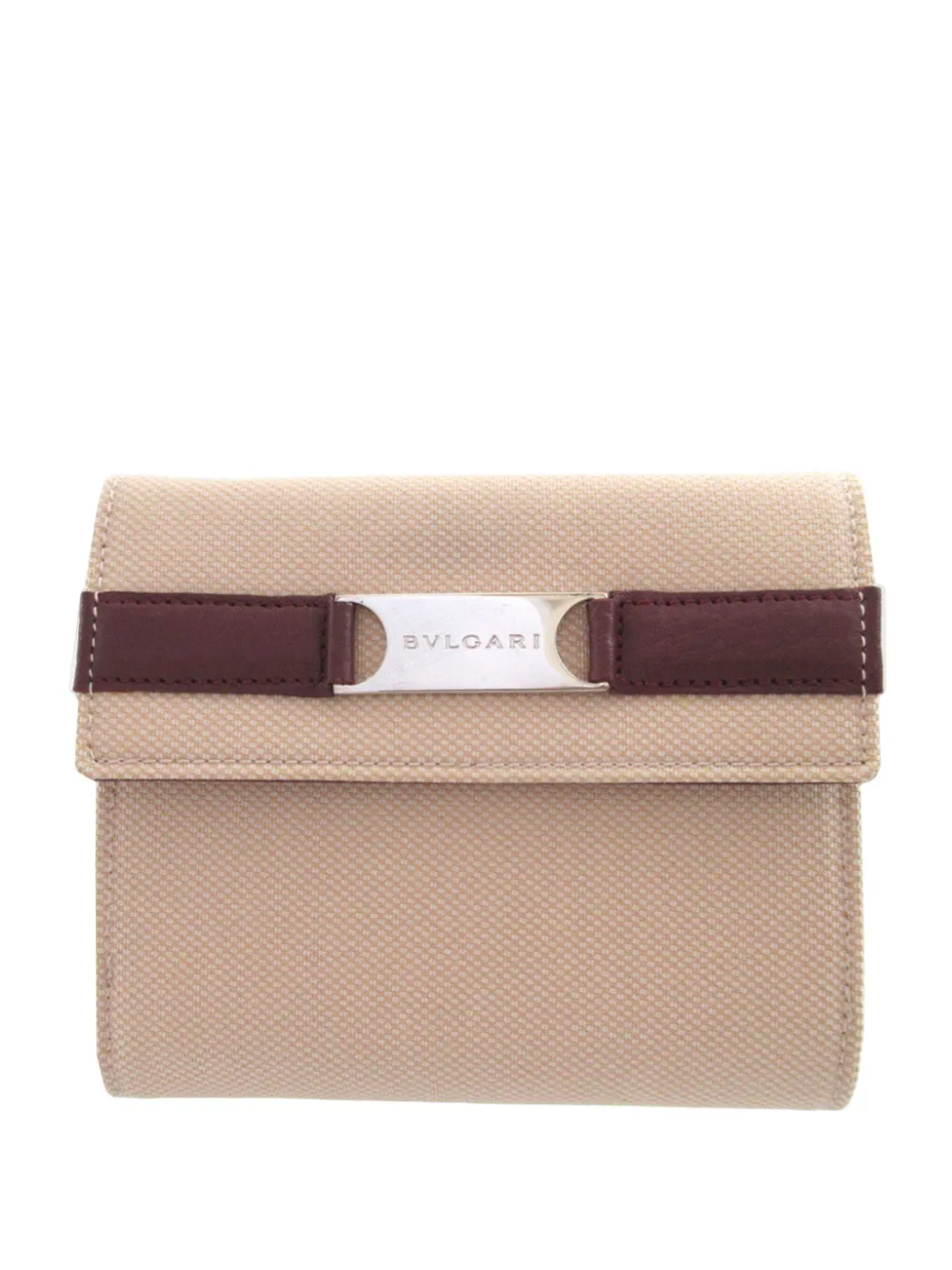 Bvlgari Pre-Owned 1990-2000 Canvas Bifold Compact Portemonnaie - Nude