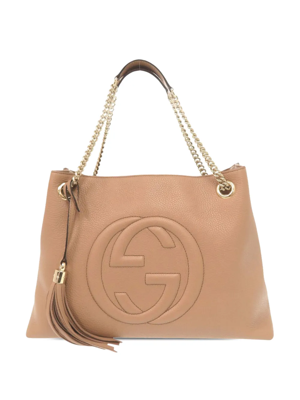 Gucci Pre-Owned Borsa tote Soho Chain media in pelle di vitello 2016-2026 - Toni neutri