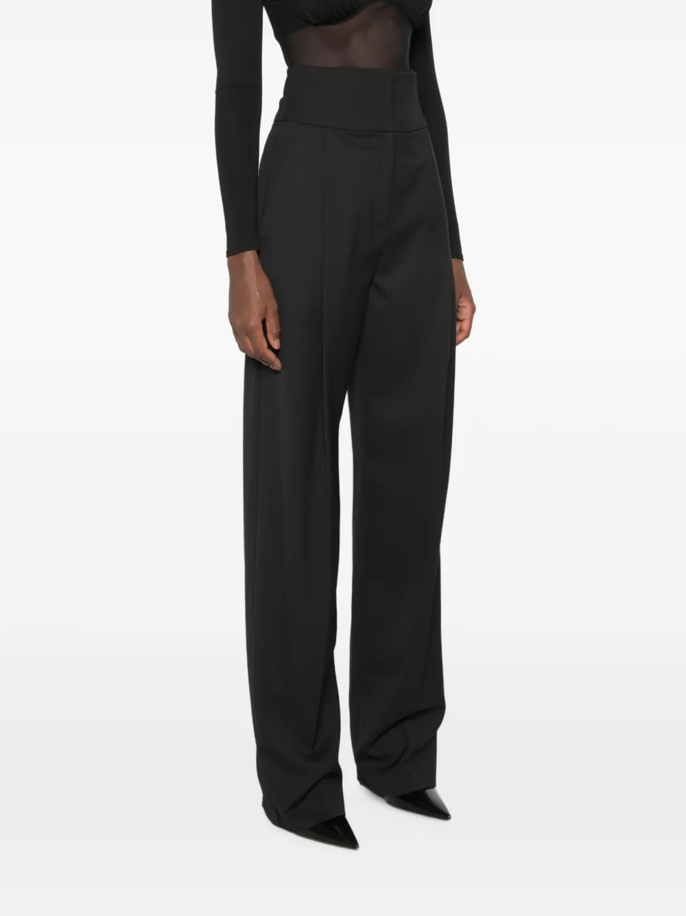 Elisabetta Franchi High waist broek Zwart
