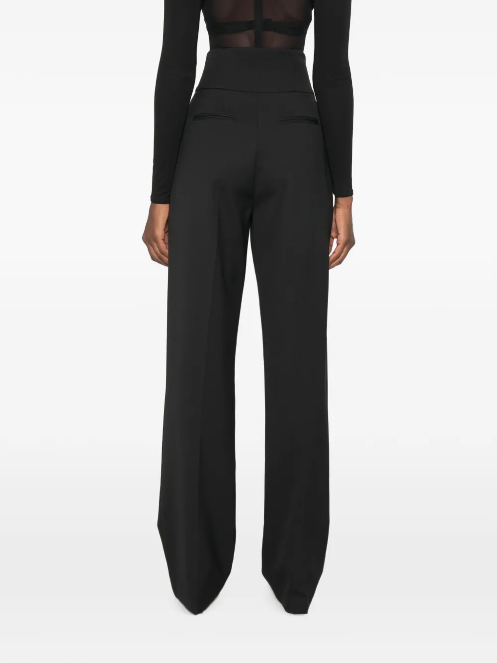 Elisabetta Franchi High waist broek Zwart