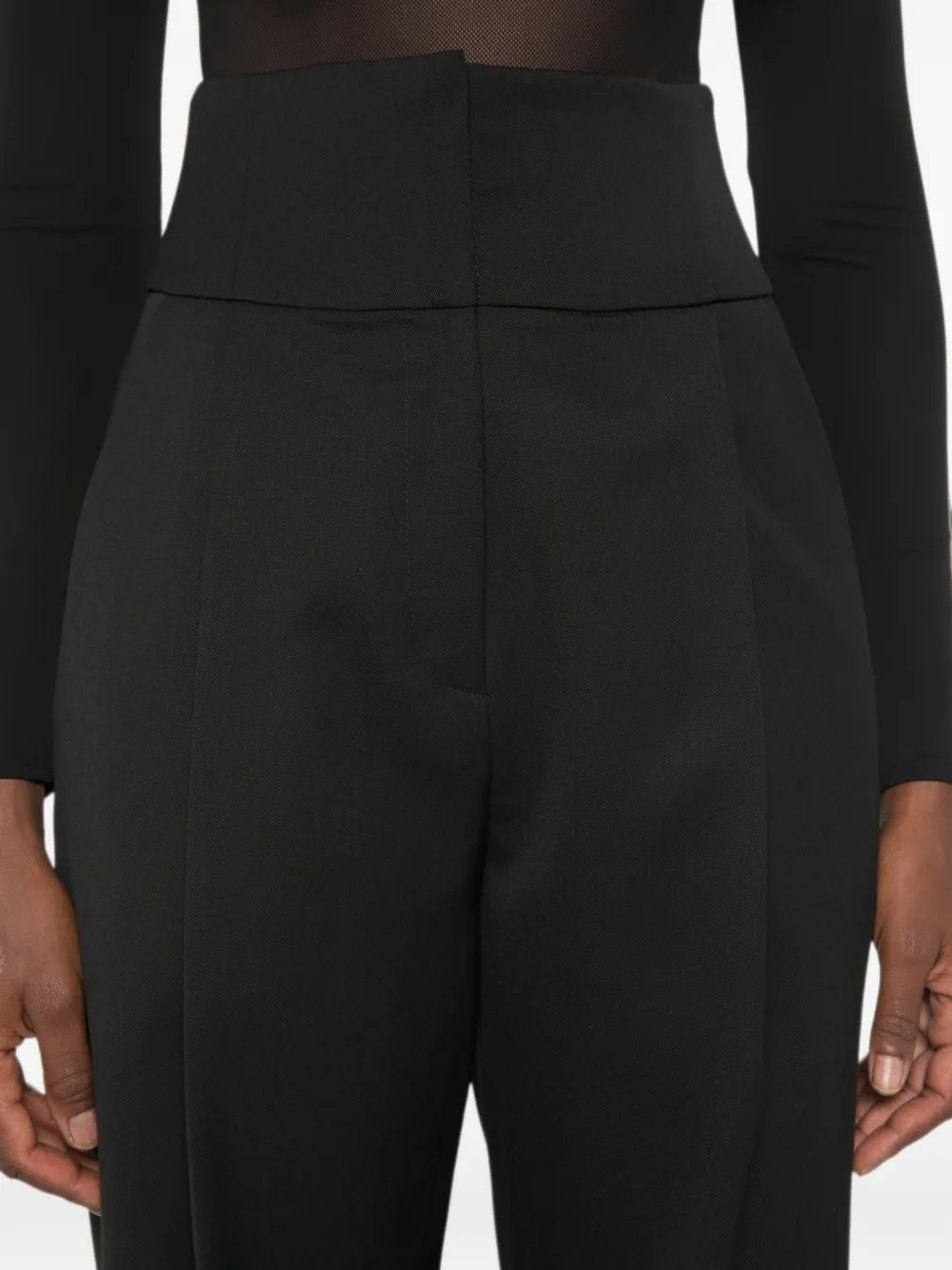 Elisabetta Franchi High waist broek Zwart