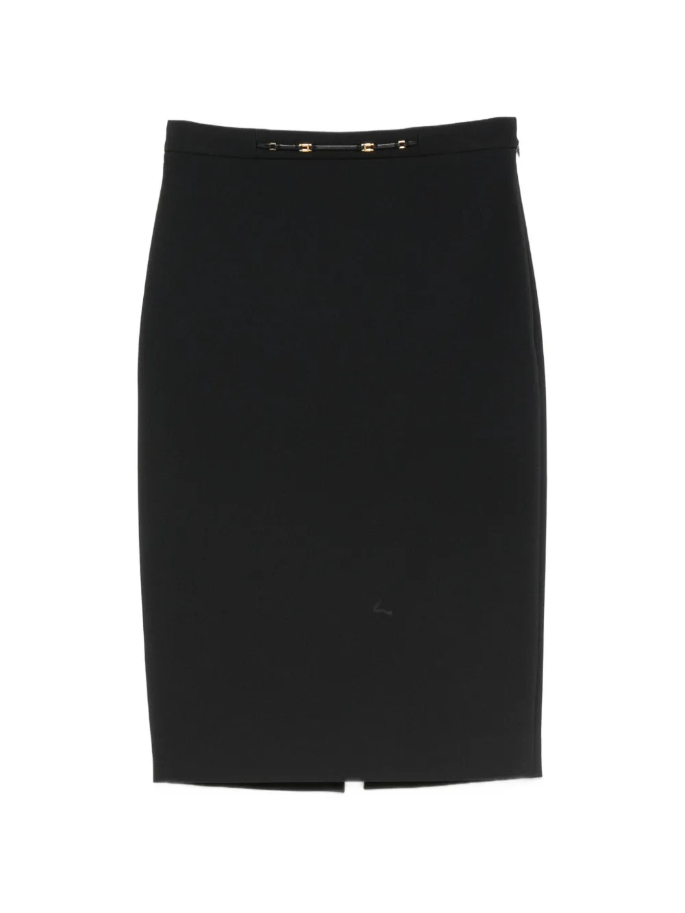 Elisabetta Franchi logo-plaque pencil midi skirt - Nero