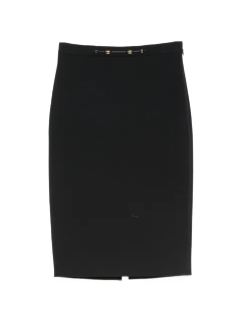Elisabetta Franchi logo-plaque pencil midi skirt