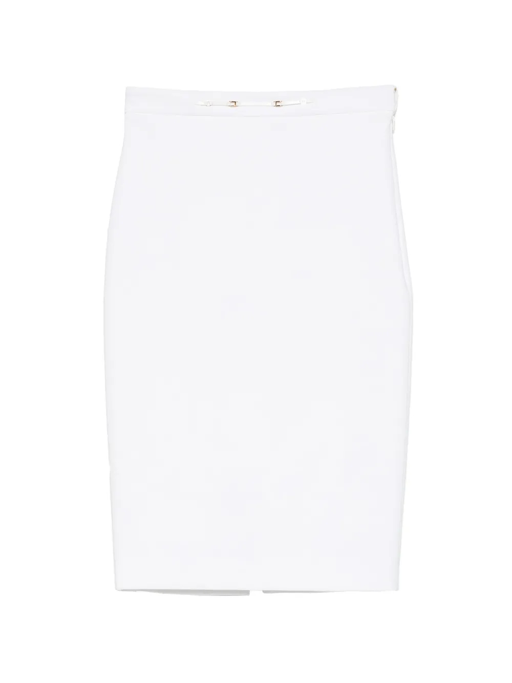 Elisabetta Franchi logo-plaque pencil midi skirt - Bianco