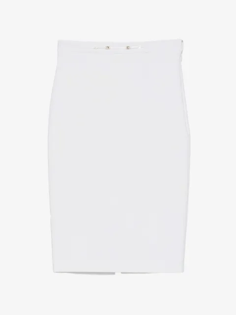 Elisabetta Franchi logo-plaque pencil midi skirt