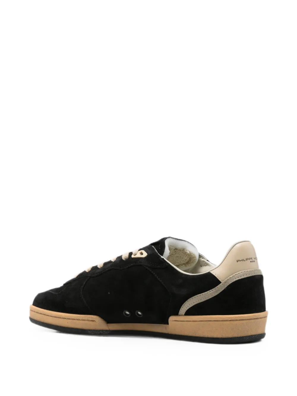 Philippe Model Paris Pgal Low logo-patch panelled sneakers Zwart