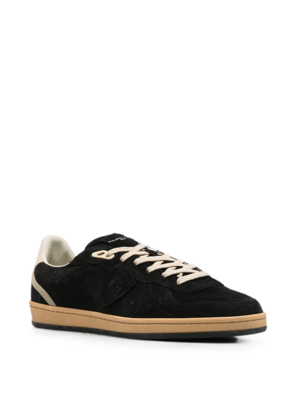 Philippe Model Paris Pgal Low logo-patch panelled sneakers Zwart