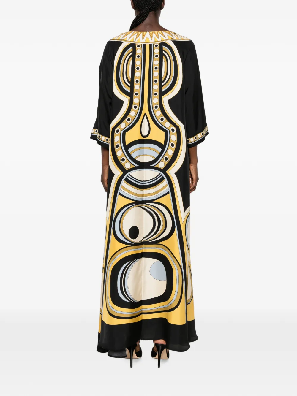La DoubleJ Jurk met Sacred Heart-print Zwart