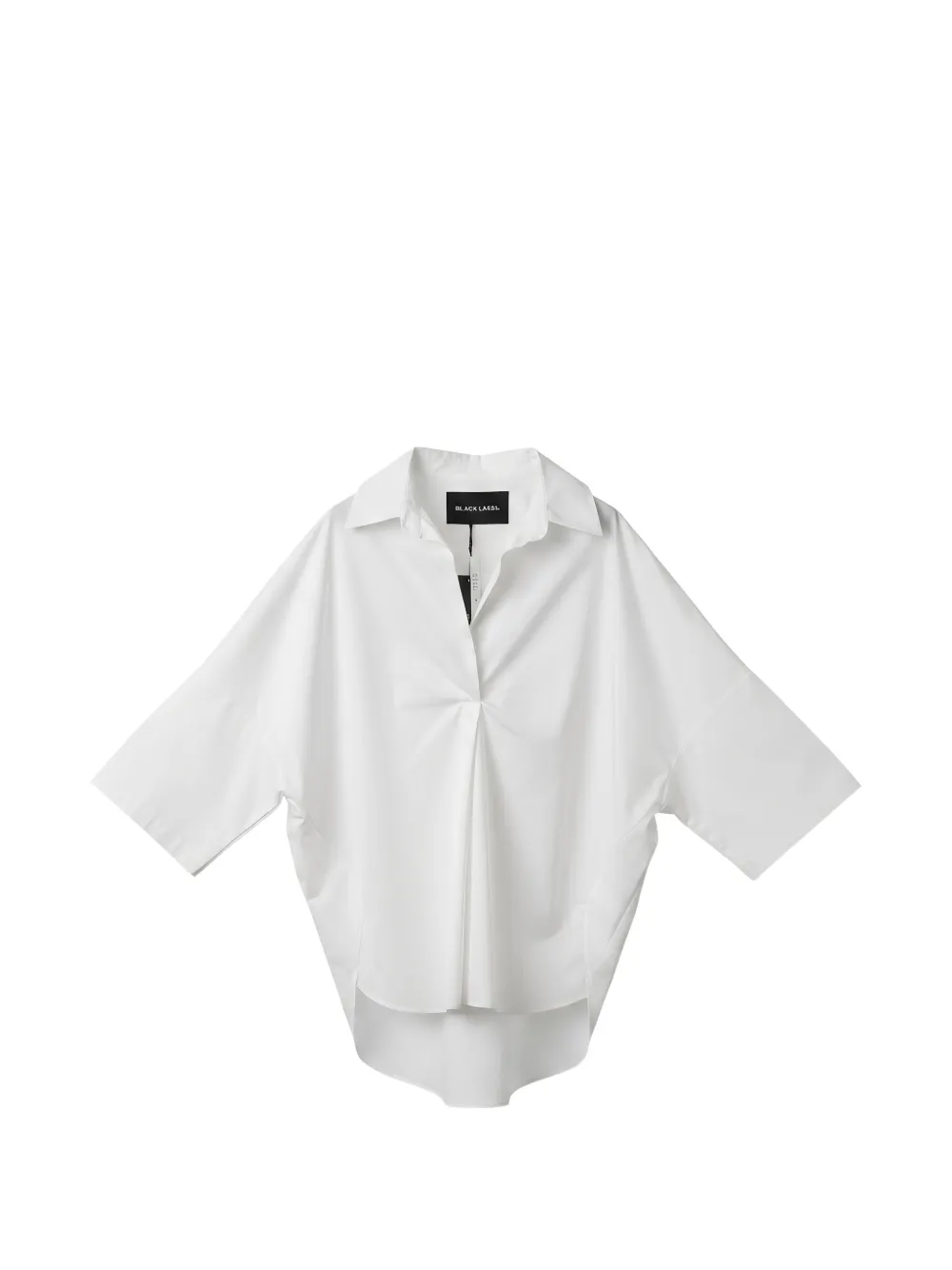 Black Label V-neck Blouse In White