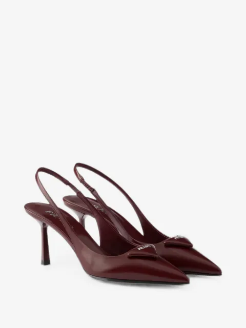 Prada zapatos de tacón con tira trasera y logo