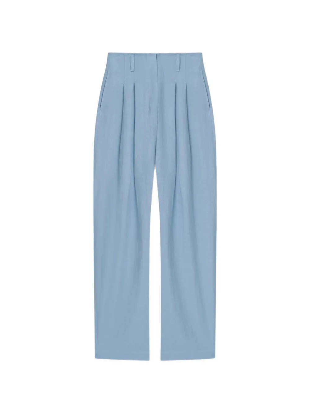 Nanushka Hettie barrel-leg pleated linen trousers - Blu