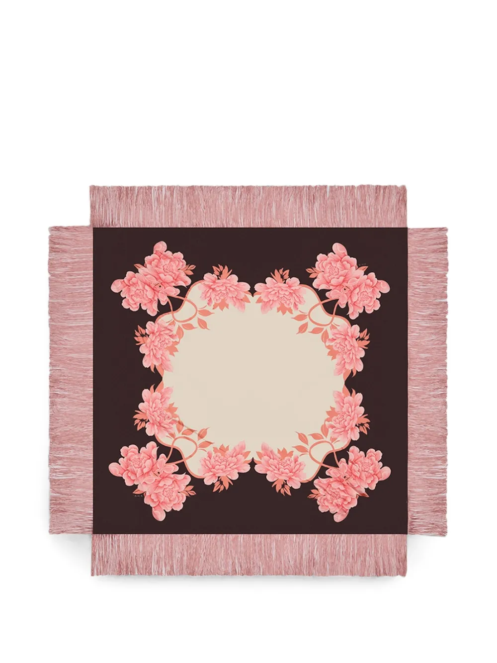 La Doublej Reversible Fringed Scarf In Pink