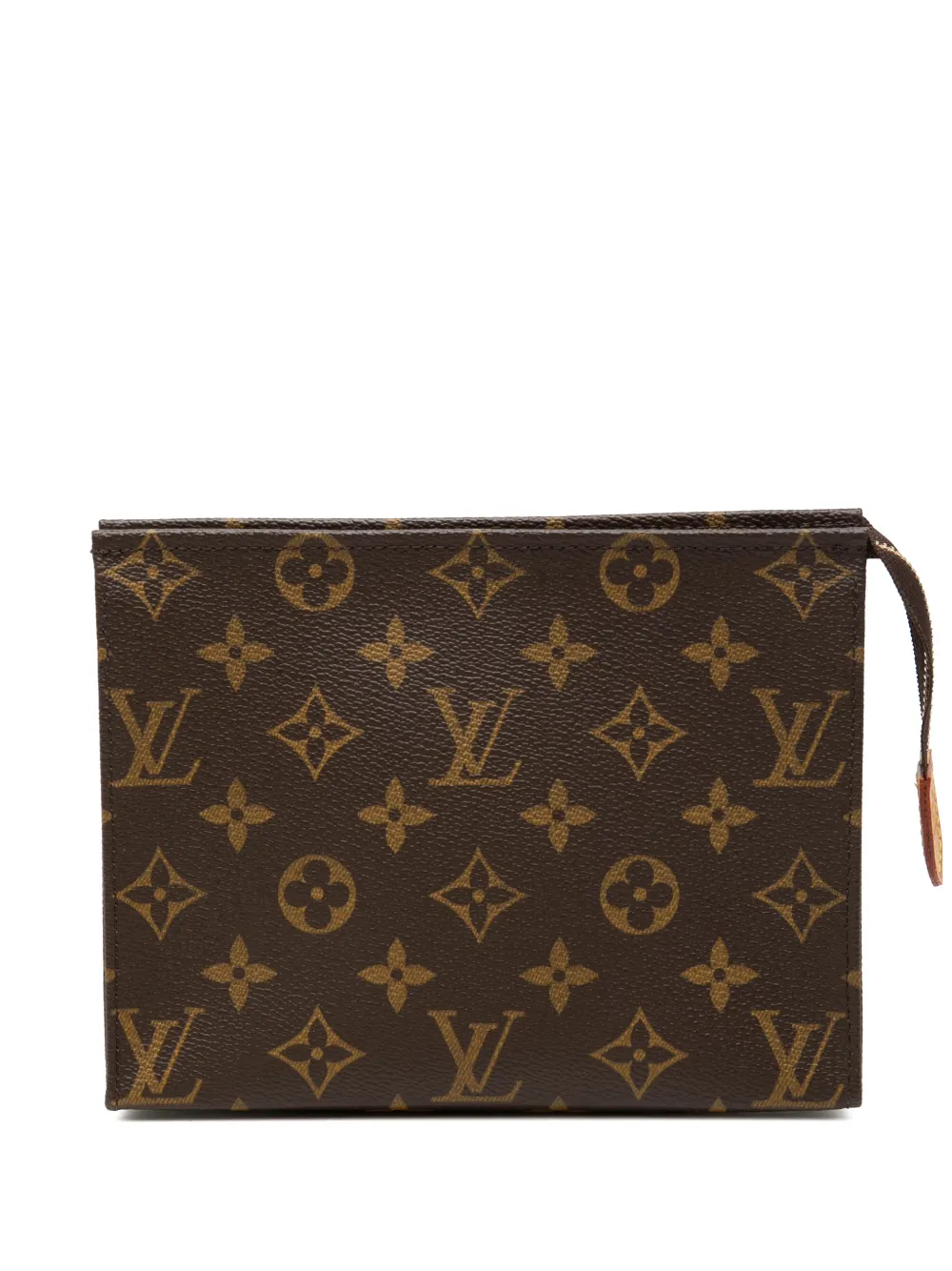Pre-owned Louis Vuitton 2004 Monogram Toiletry Pouch 19 Clutch Bag In Brown