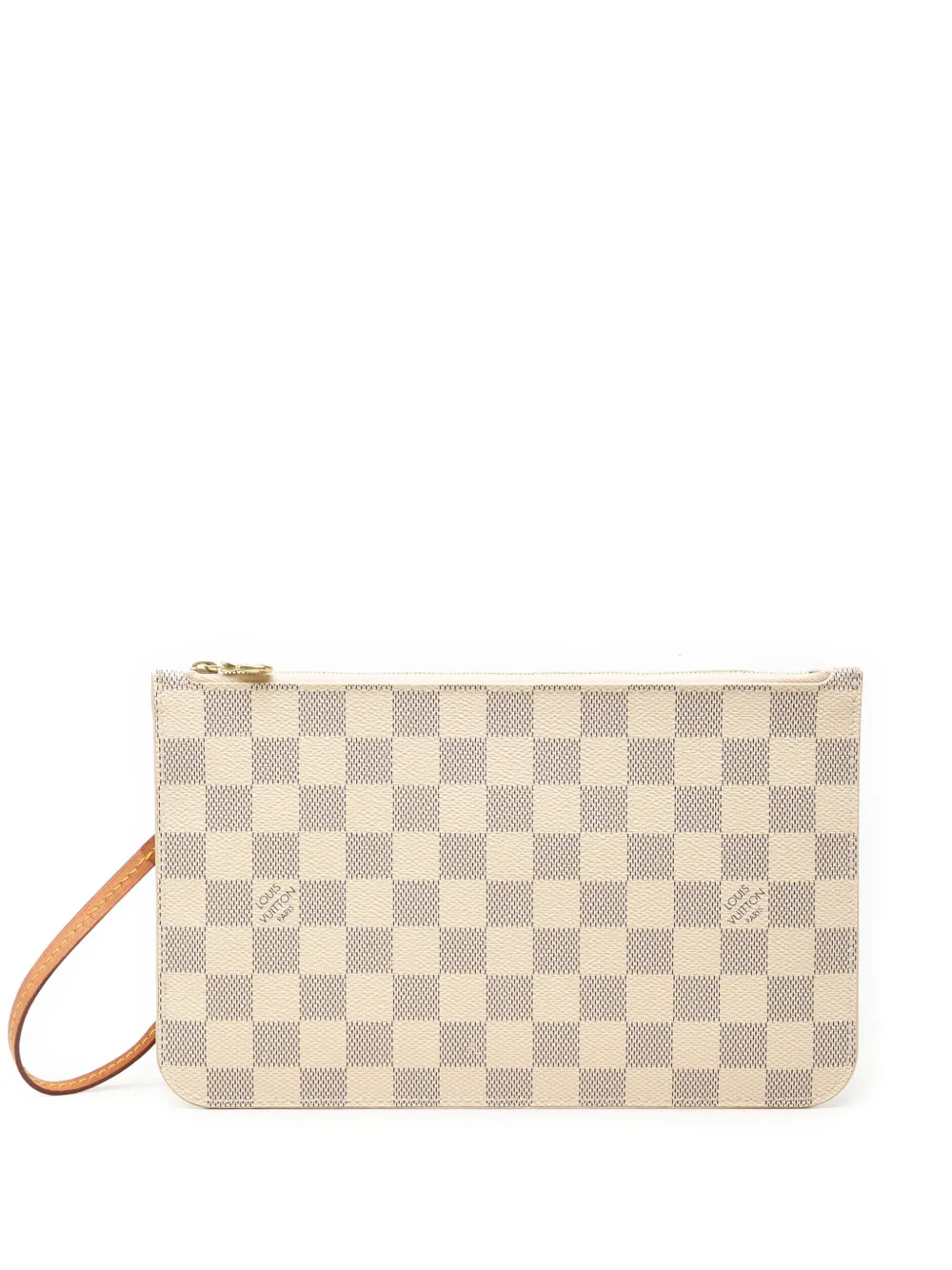 Louis Vuitton Pre-Owned Pouch Neverfull MM in tela Damier Azur 2020 - Bianco